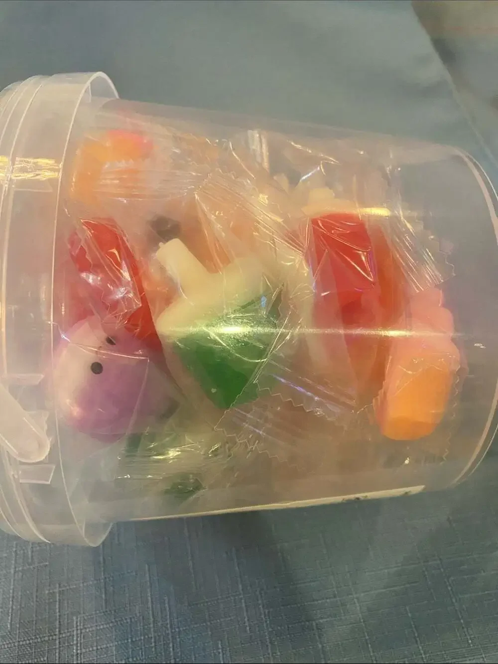 mini food mochi squishies - Assorted Pastel Colors - One 24 pieces bucket